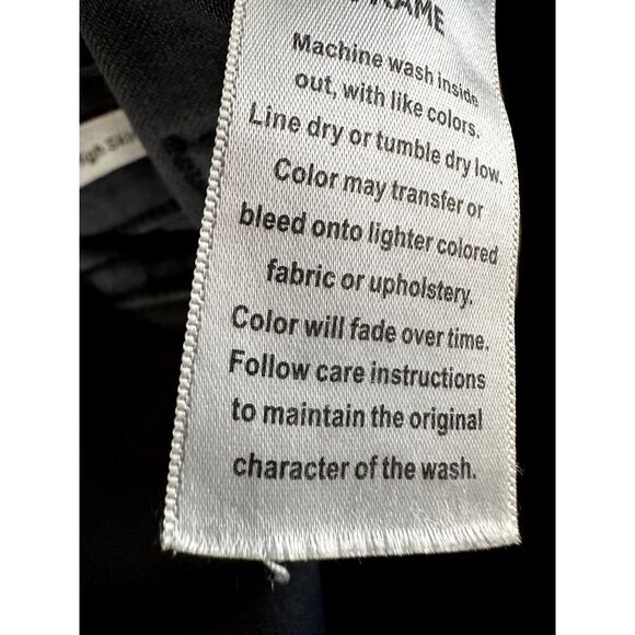 FRAME DENIM Women's Le High Skinny Frayed Hem Cropped Jeans Black Size 28 - Picture 12 of 12